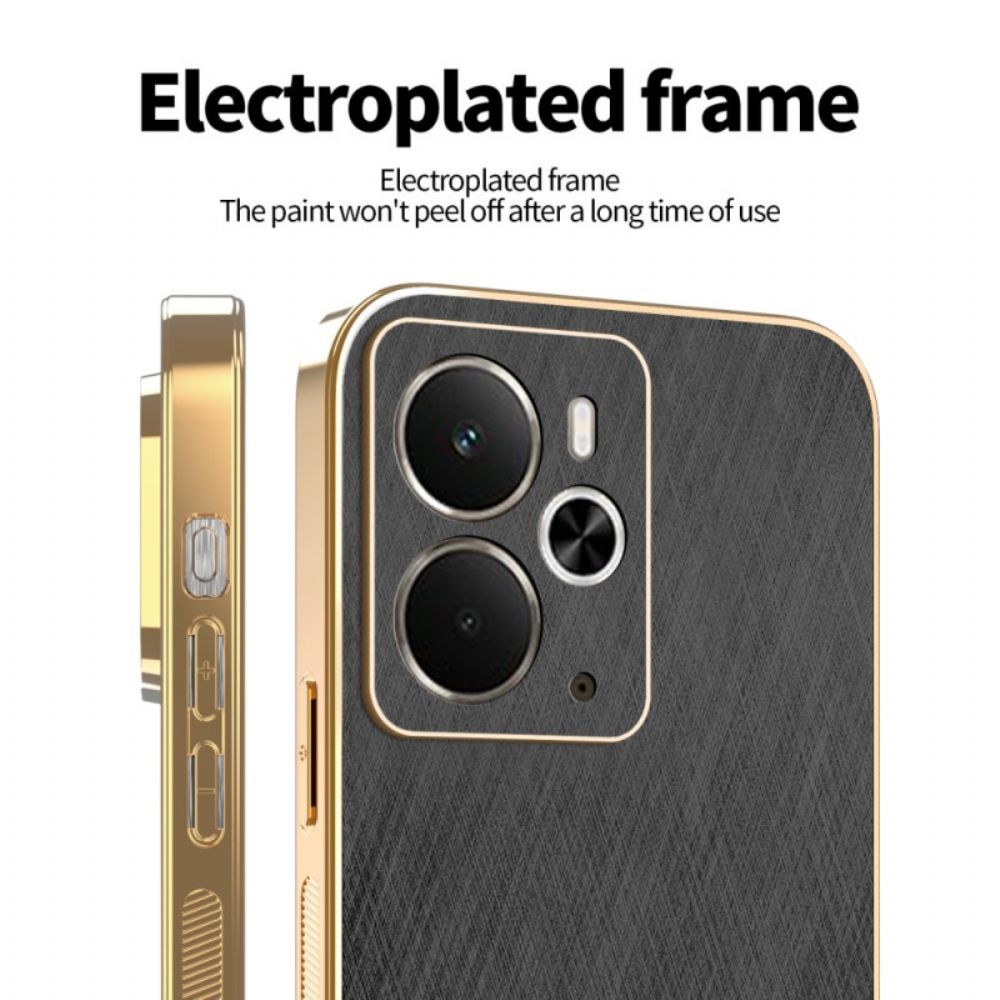 Hoesje Realme 14 5g Kadem Leerlook Bescherming Hoesje