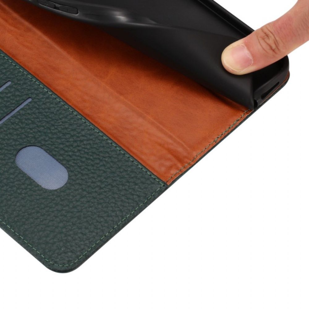 Leren Hoesje Realme 14 5g Echt Leer Bescherming Hoesje