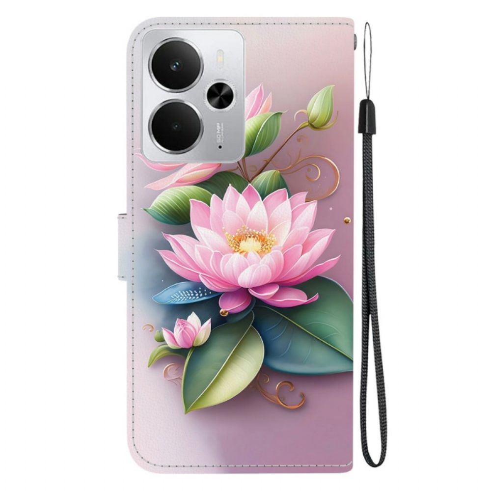 Leren Hoesje Realme 14 5g Lotus Bescherming Hoesje