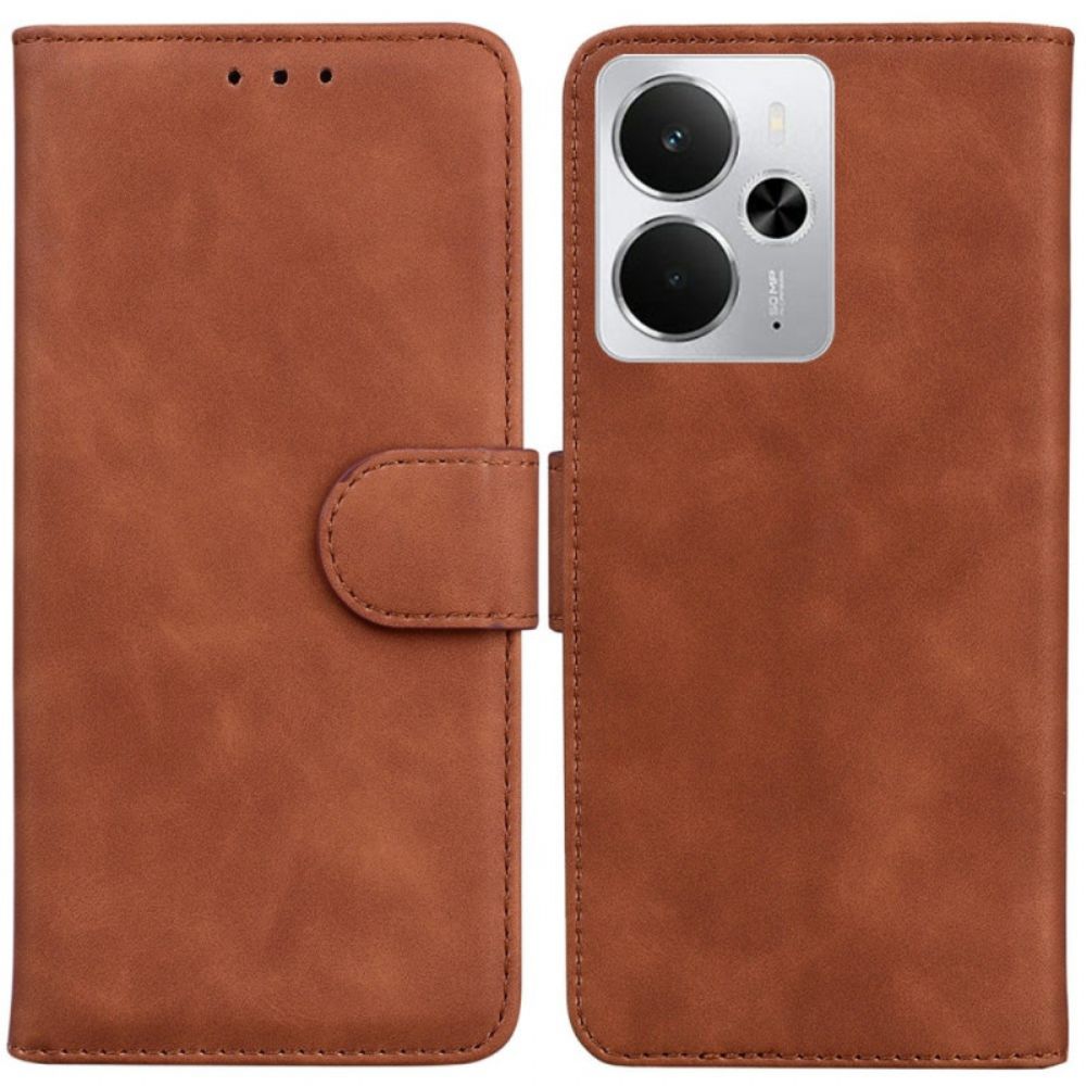 Leren Hoesje Realme 14 5g Suède-effect