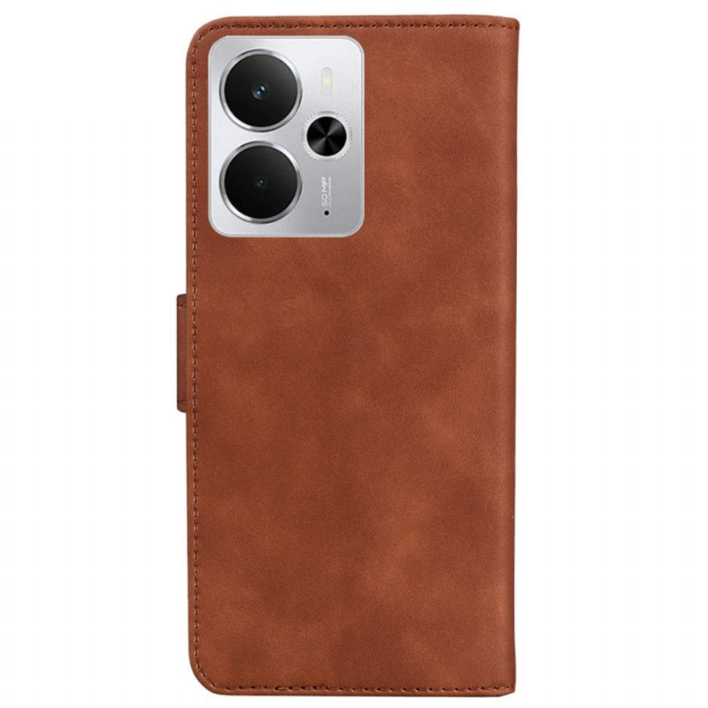 Leren Hoesje Realme 14 5g Suède-effect