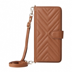 Leren Hoesje Voor Realme 14 5g Bandje En Schouderband