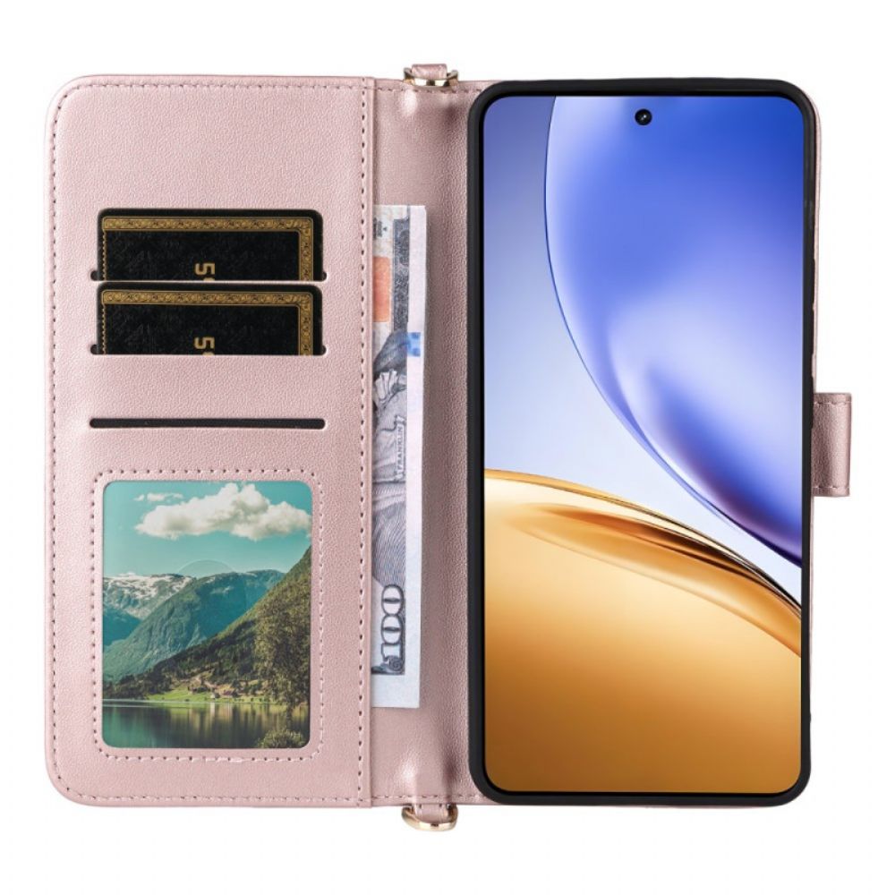 Leren Hoesje Voor Realme 14 5g Bandje En Schouderband