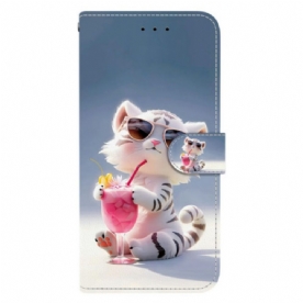 Leren Hoesje Voor Realme 14 5g Cartoontijger
