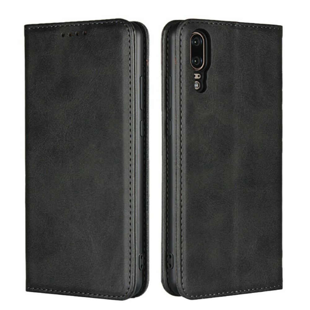 Bescherming Hoesje voor Huawei P20 Folio-hoesje Sobere Leerstijl