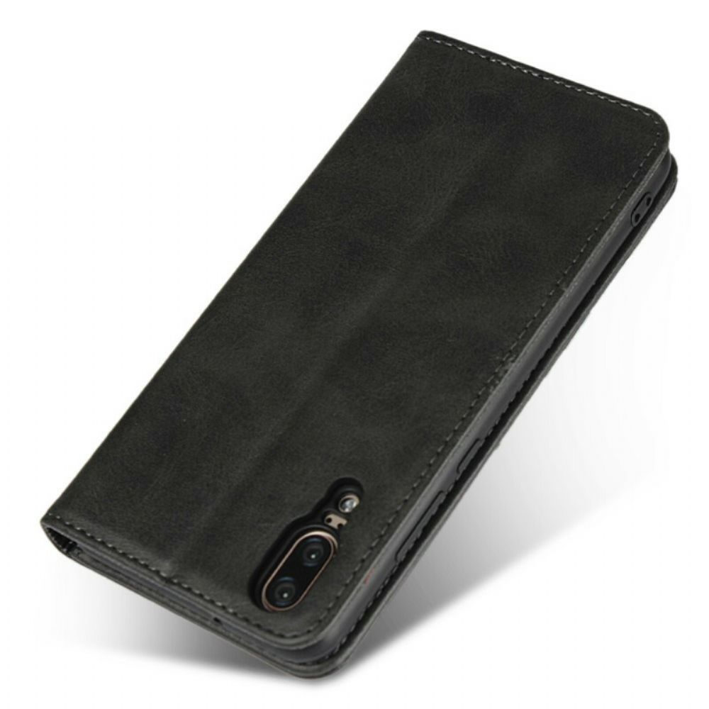 Bescherming Hoesje voor Huawei P20 Folio-hoesje Sobere Leerstijl
