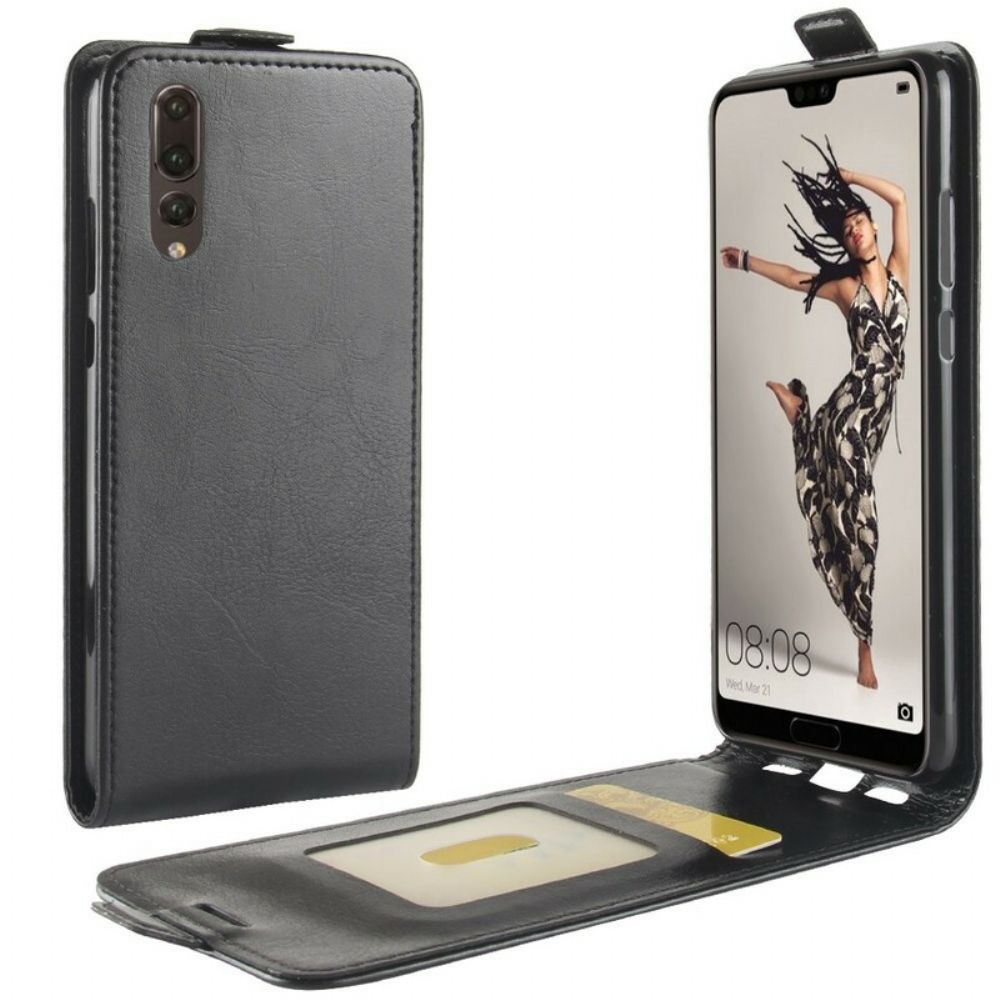 Leren Hoesje voor Huawei P20 Folio-hoesje Opvouwbaar