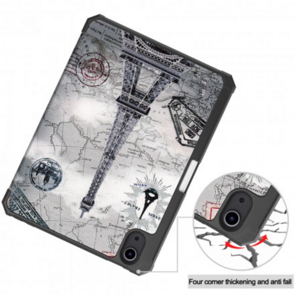 Bescherming Hoesje voor iPad Mini 6 (2021) Eiffeltoren Stylus Houder