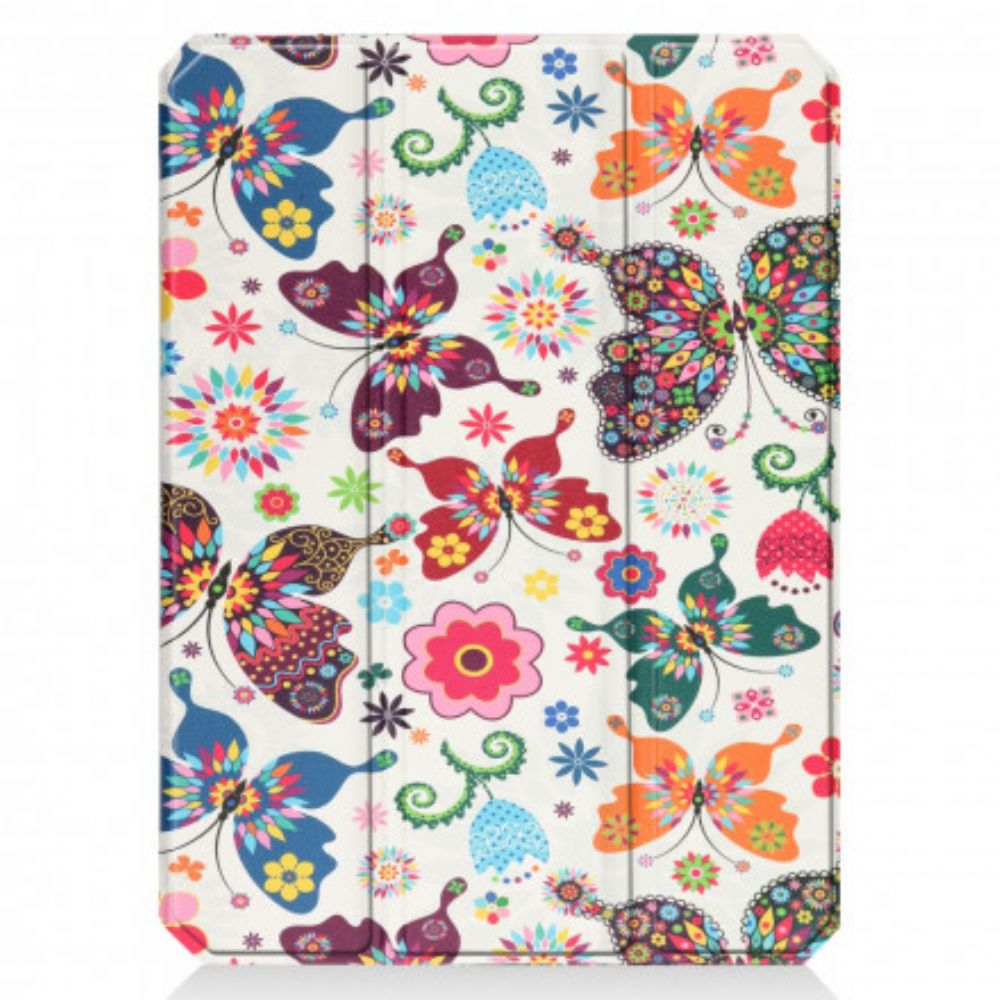 Bescherming Hoesje voor iPad Mini 6 (2021) Vintage Bloem Pennenhouder