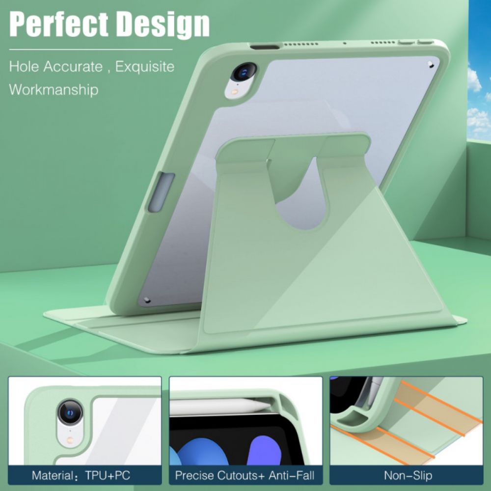 Cover voor iPad Mini 6 (2021) 360° Draaibaar Kunstleer