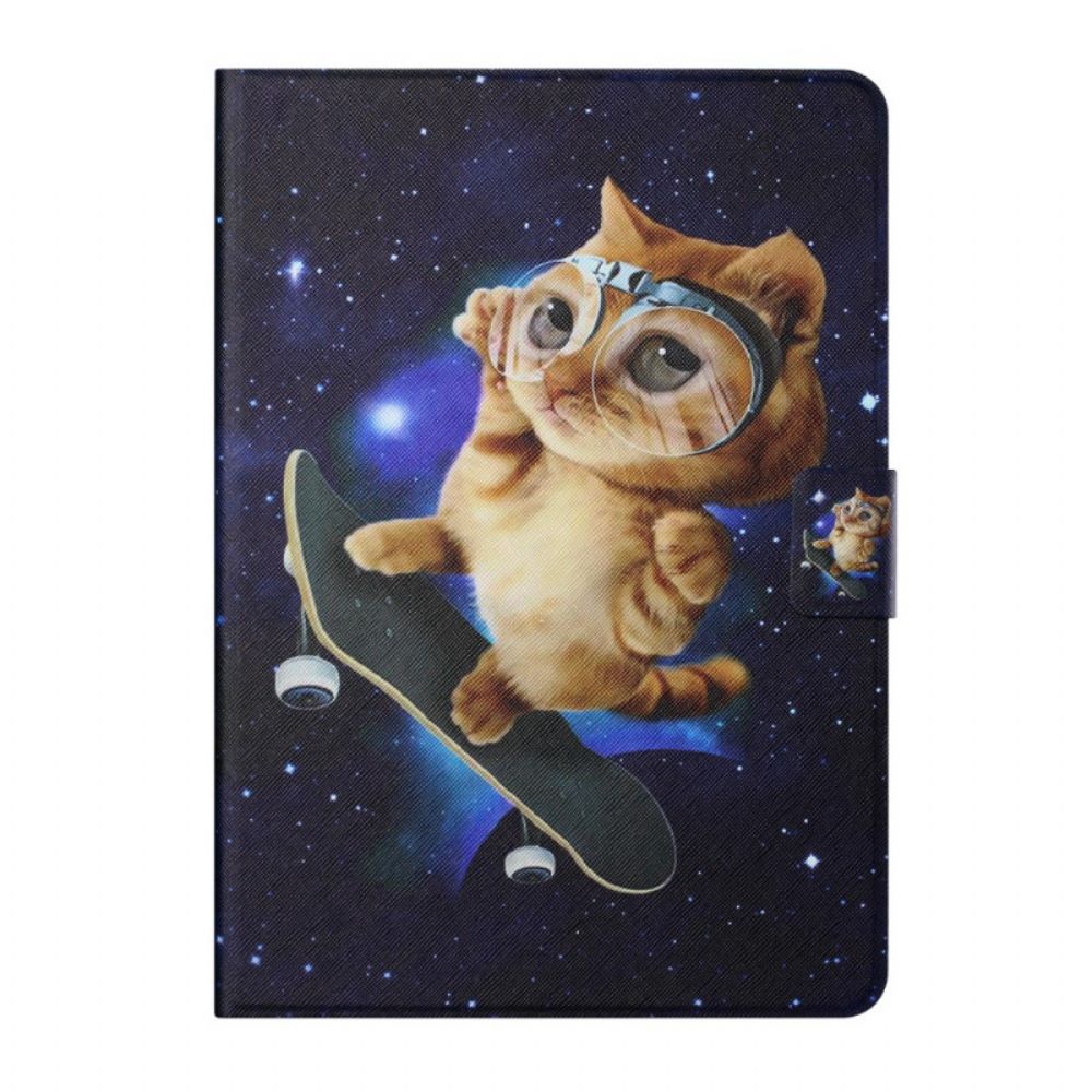 Folio-hoesje voor iPad Mini 6 (2021) Skateboard Kat