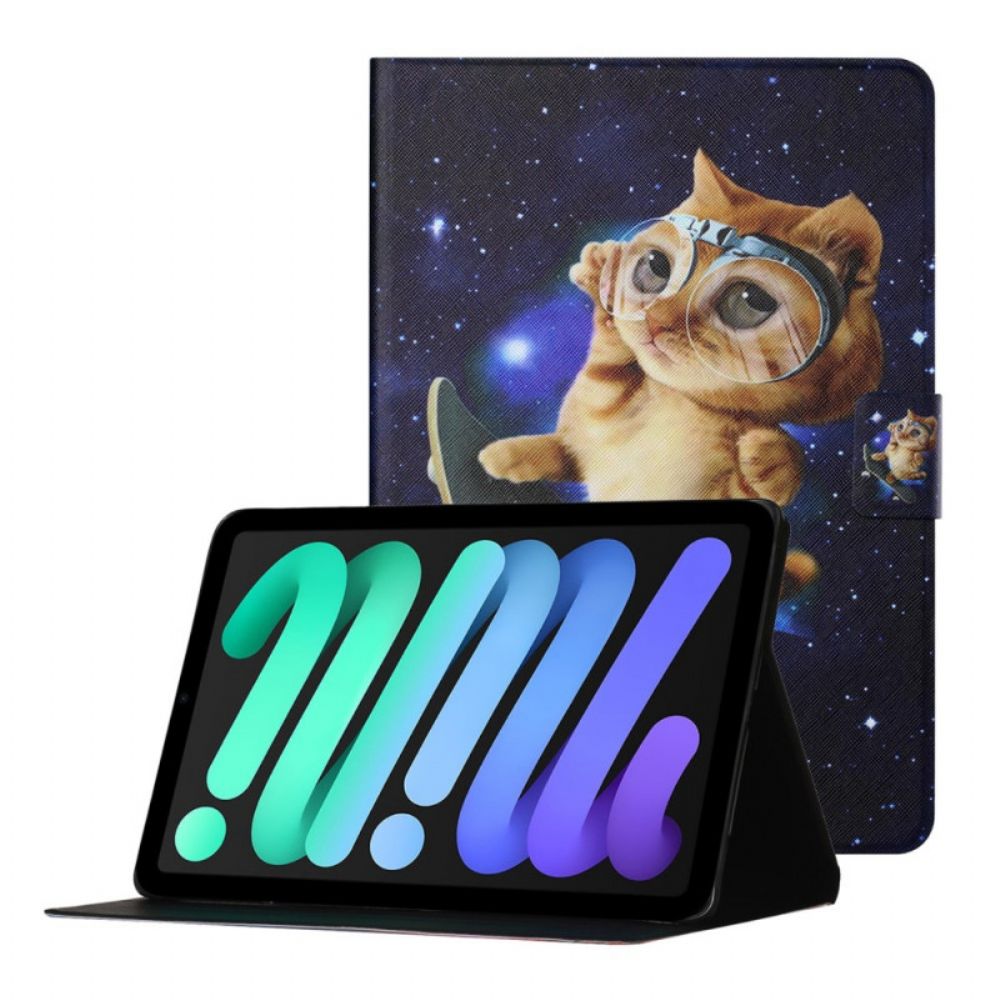 Folio-hoesje voor iPad Mini 6 (2021) Skateboard Kat