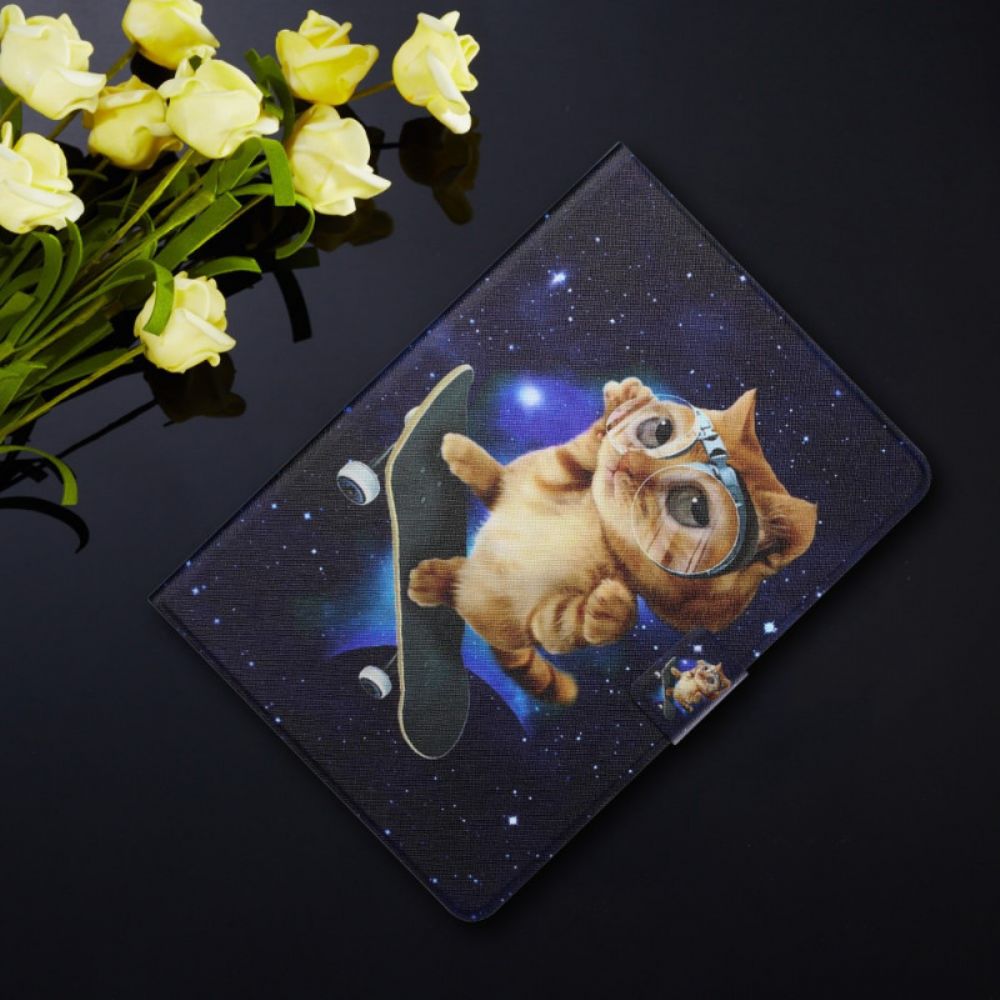 Folio-hoesje voor iPad Mini 6 (2021) Skateboard Kat