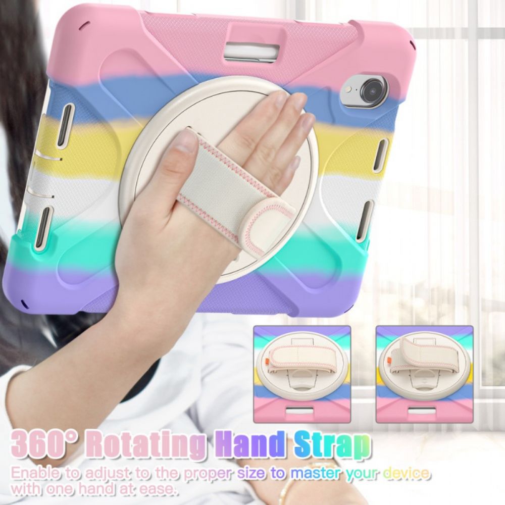 Hoesje voor iPad Mini 6 (2021) Handsfree Ondersteuning En Gekleurde Band