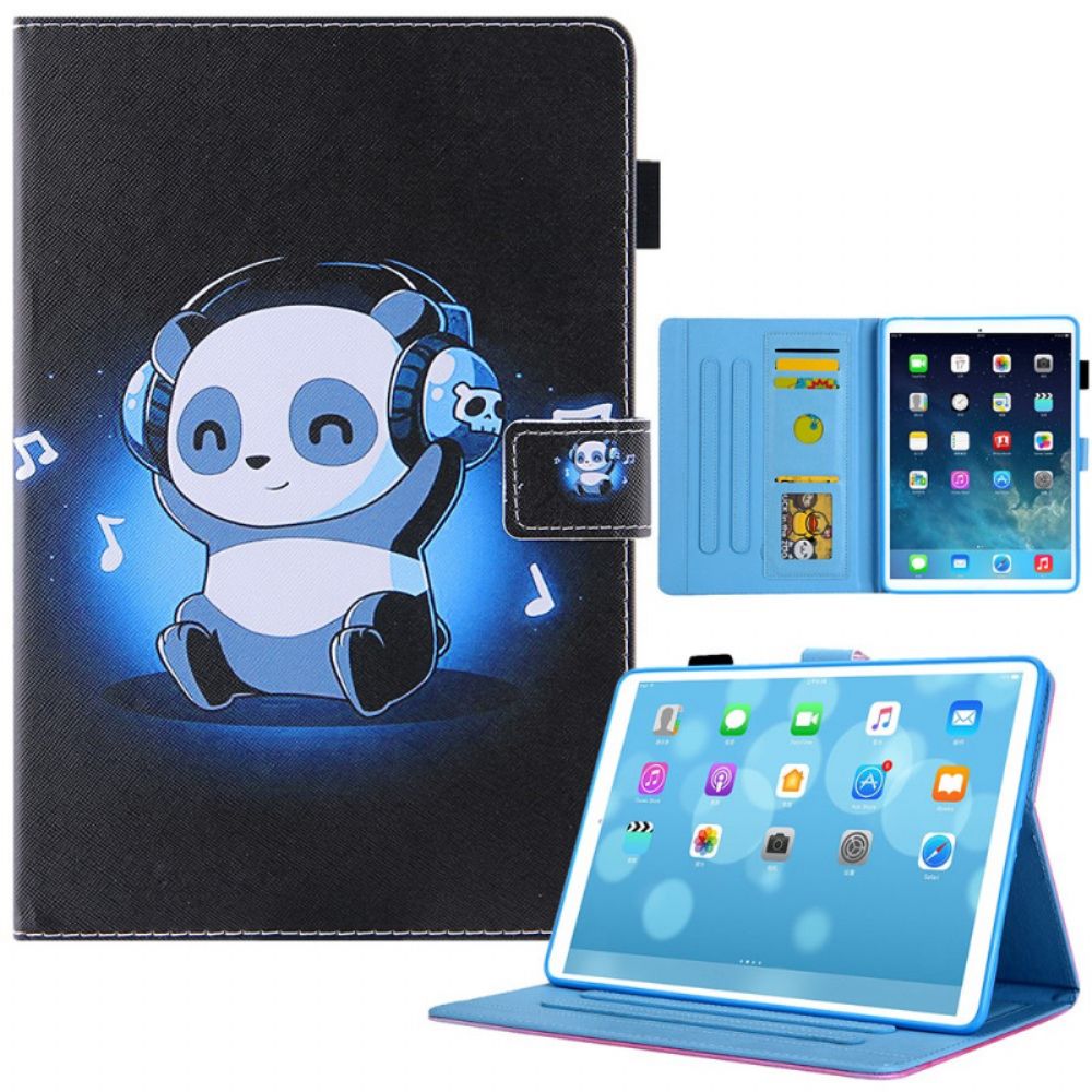 Leren Hoesje voor iPad Mini 6 (2021) Oortelefoon Panda