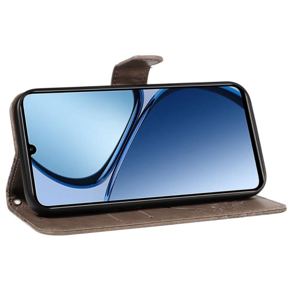 Leren Hoesje Realme Note 60x Grafische Vlinder