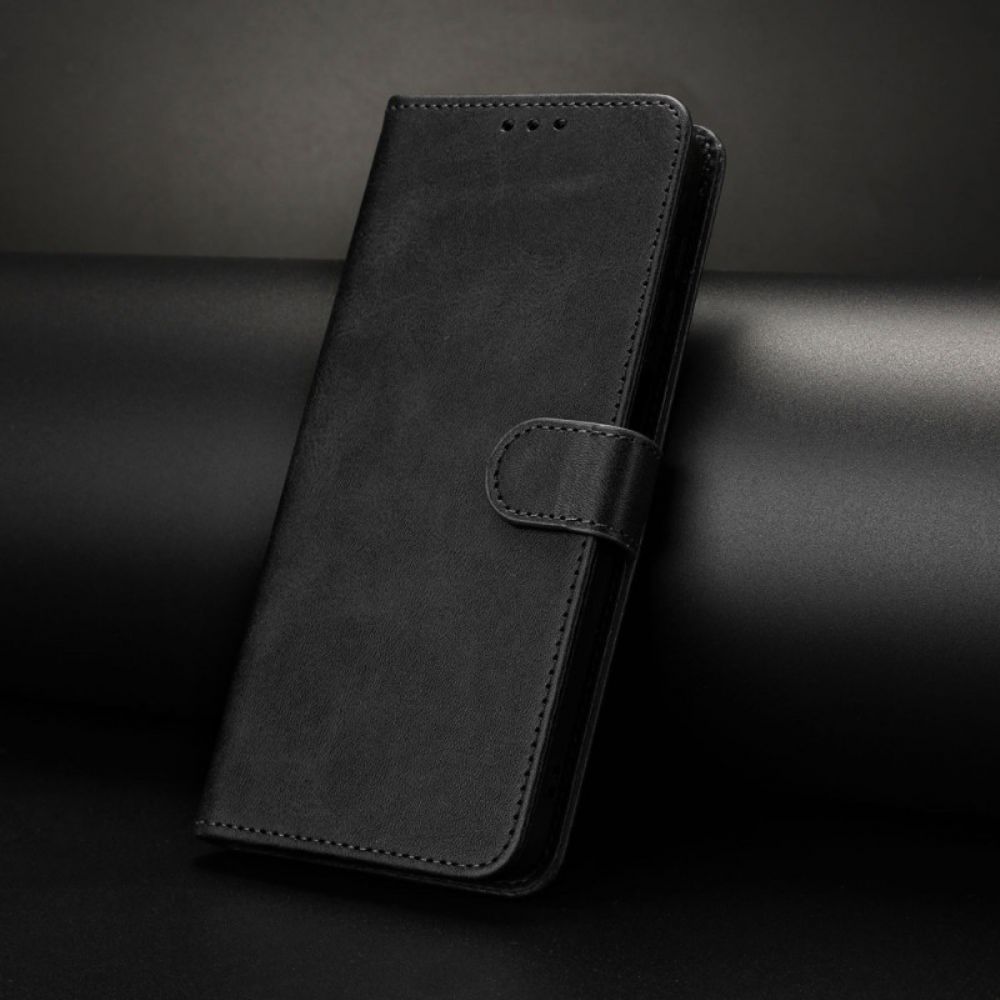 Leren Hoesje Realme Note 60x Mat Effect Met Bandje Bescherming Hoesje