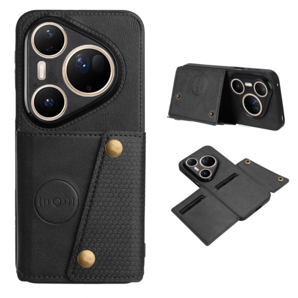 Case Hoesje Huawei Pura 80 Ultra Telefoonhoesje Kaarthouder Met Lederlook
