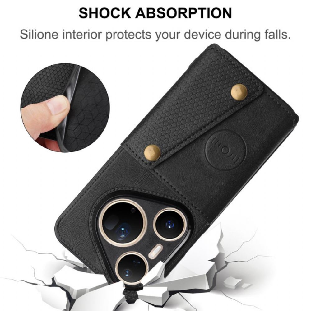 Case Hoesje Huawei Pura 80 Ultra Telefoonhoesje Kaarthouder Met Lederlook