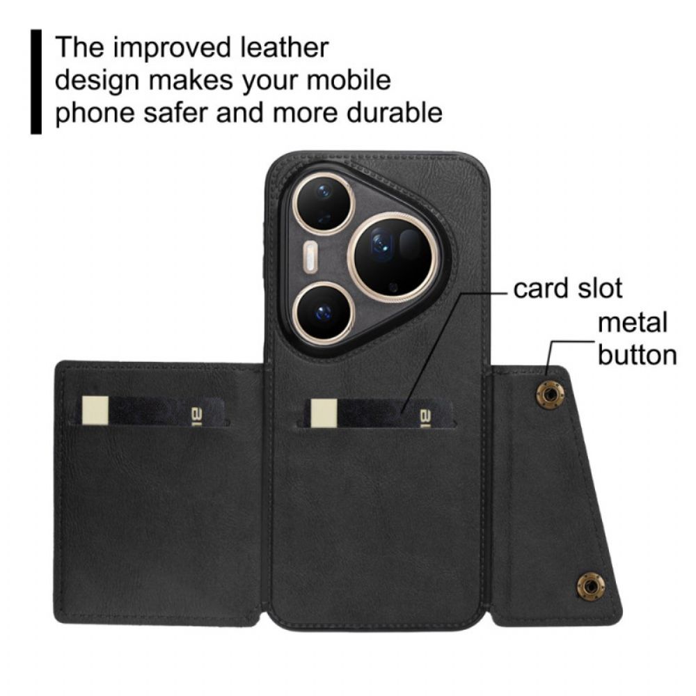 Case Hoesje Huawei Pura 80 Ultra Telefoonhoesje Kaarthouder Met Lederlook