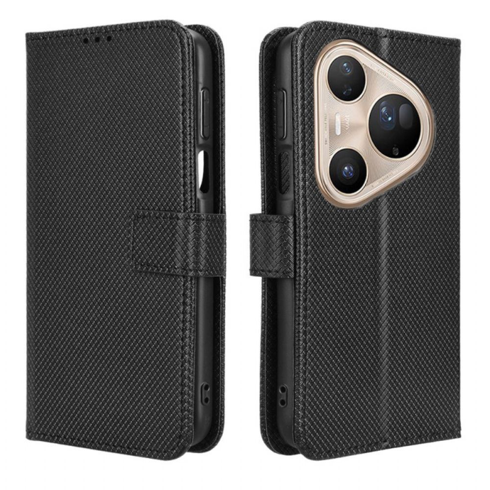 Folio-hoesje Huawei Pura 80 Ultra Telefoonhoesje Diamanttextuur