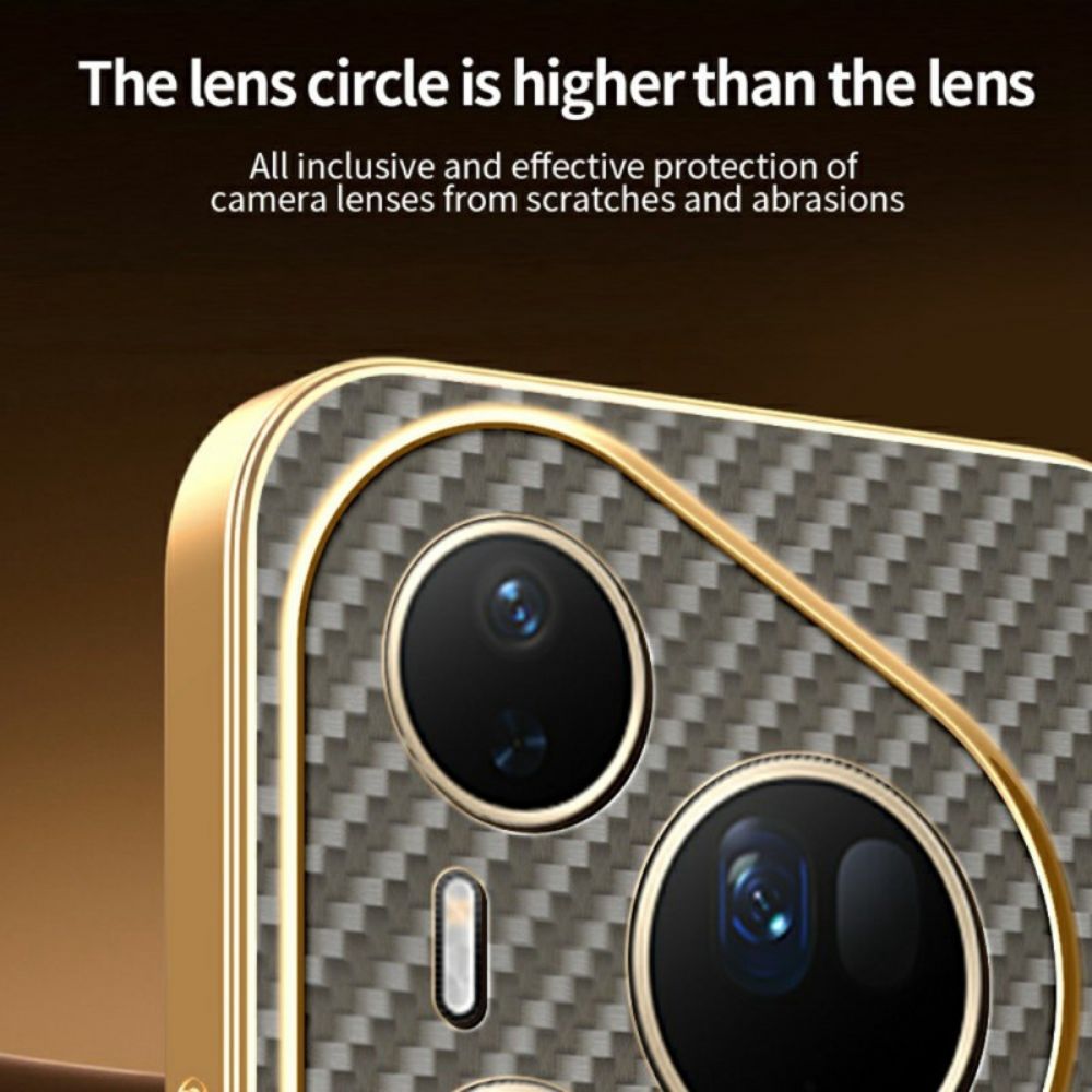 Hoesje Huawei Pura 80 Ultra Koolstofvezeltextuur