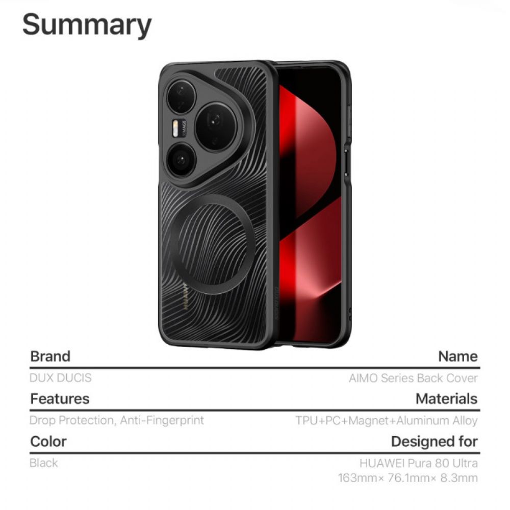 Hoesje Huawei Pura 80 Ultra Magsafe Aimo-serie Dux Ducis