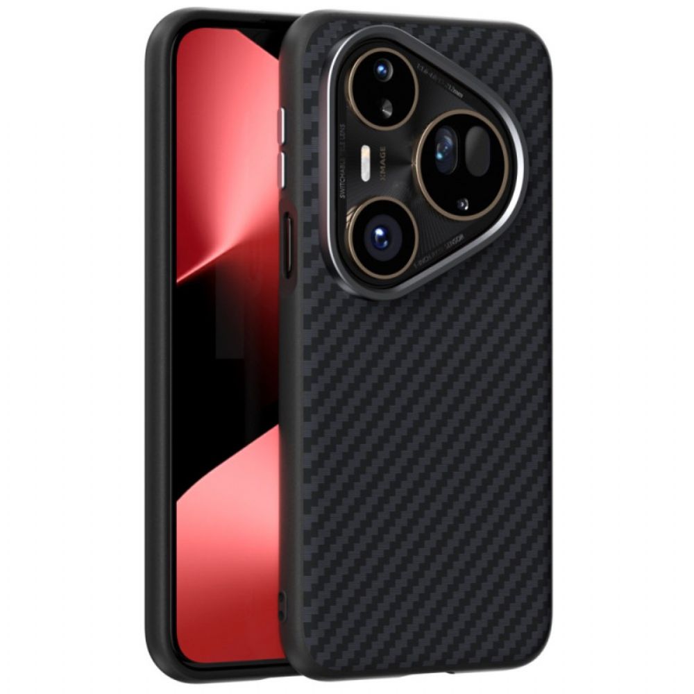 Hoesje Huawei Pura 80 Ultra Magsafe Koolstofvezel Abeel Bescherming Hoesje