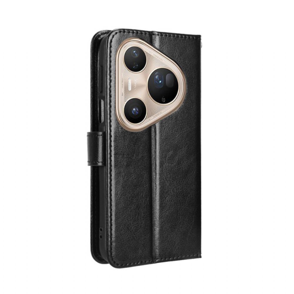 Leren Hoesje Huawei Pura 80 Ultra Flitsend Kunstleer Bescherming Hoesje