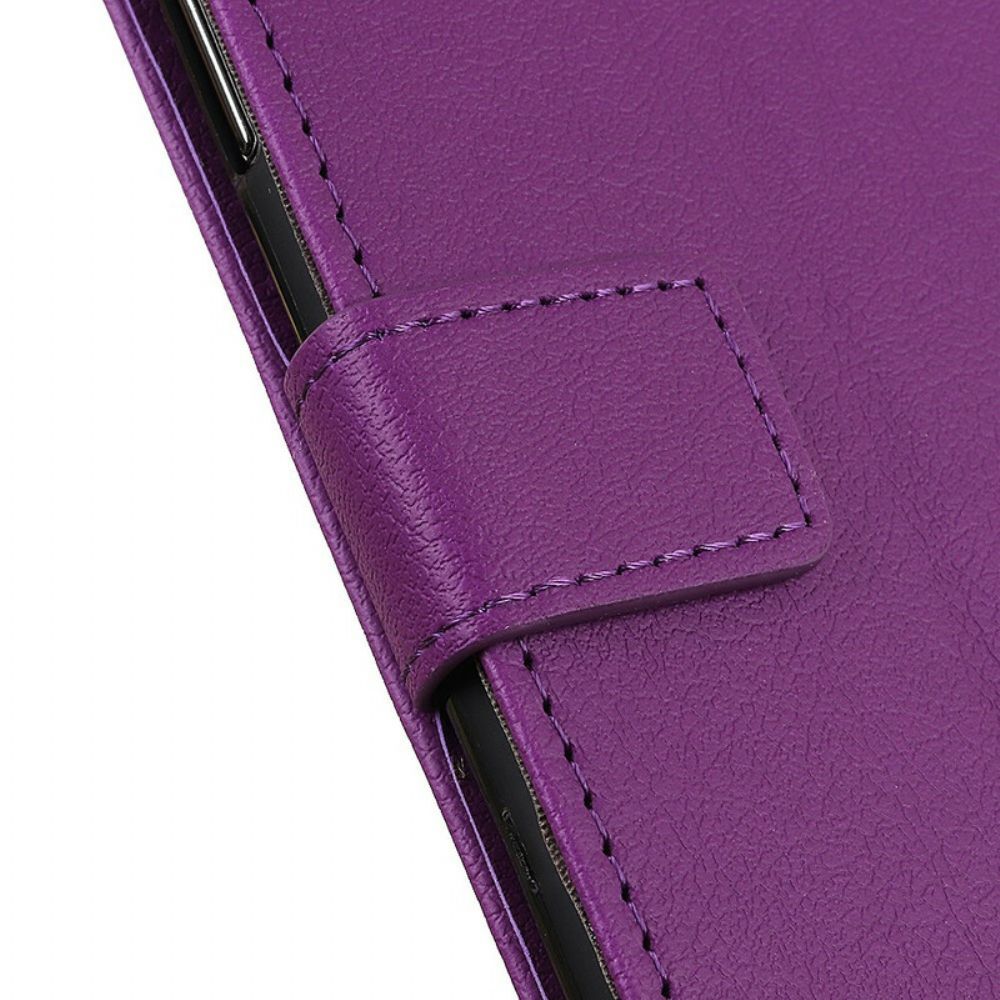Folio-hoesje voor Realme X50 Klassiek Leereffect