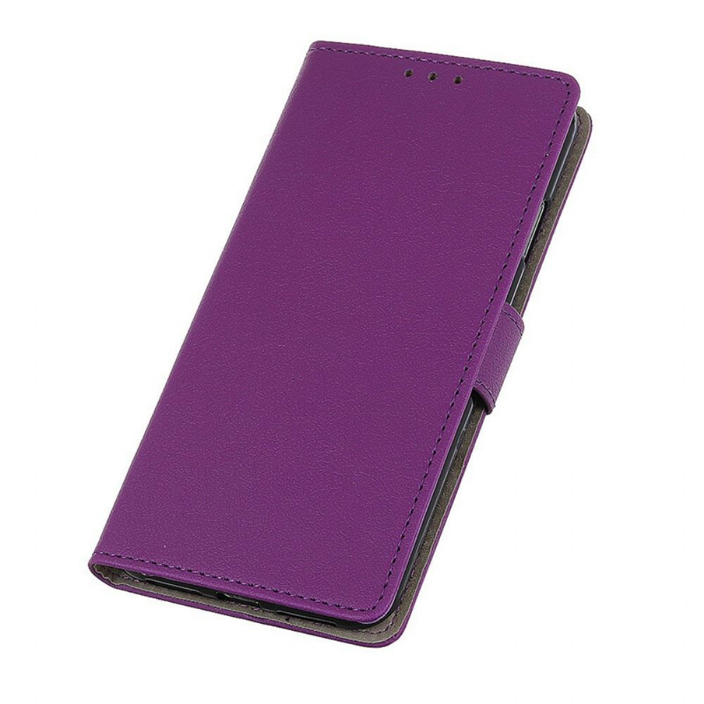 Folio-hoesje voor Realme X50 Klassiek Leereffect