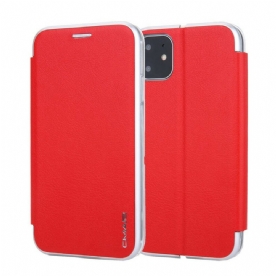 Bescherming Hoesje voor iPhone 11 Folio-hoesje Kunstleer Metalen Randen