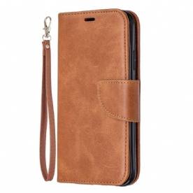Folio-hoesje voor iPhone 11 Met Ketting Leren Bandstijl