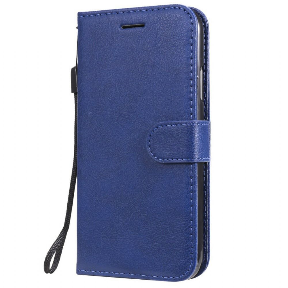 Folio-hoesje voor iPhone 11 Met Ketting Leren Effect Band