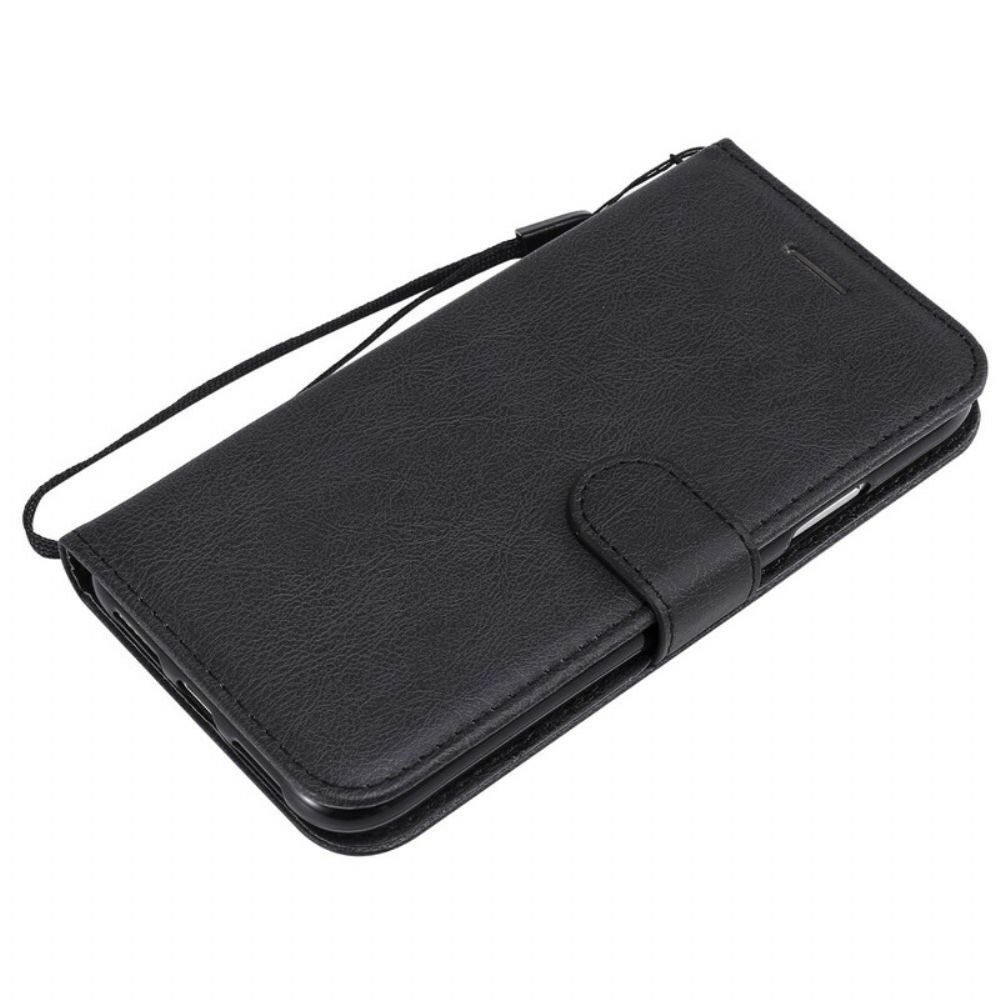 Folio-hoesje voor iPhone 11 Met Ketting Leren Effect Band