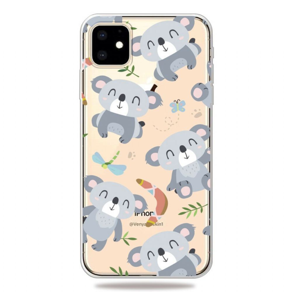Hoesje voor iPhone 11 Schattige Grijze Koala's