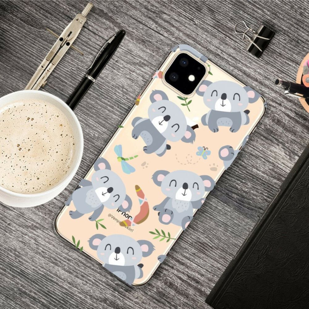 Hoesje voor iPhone 11 Schattige Grijze Koala's