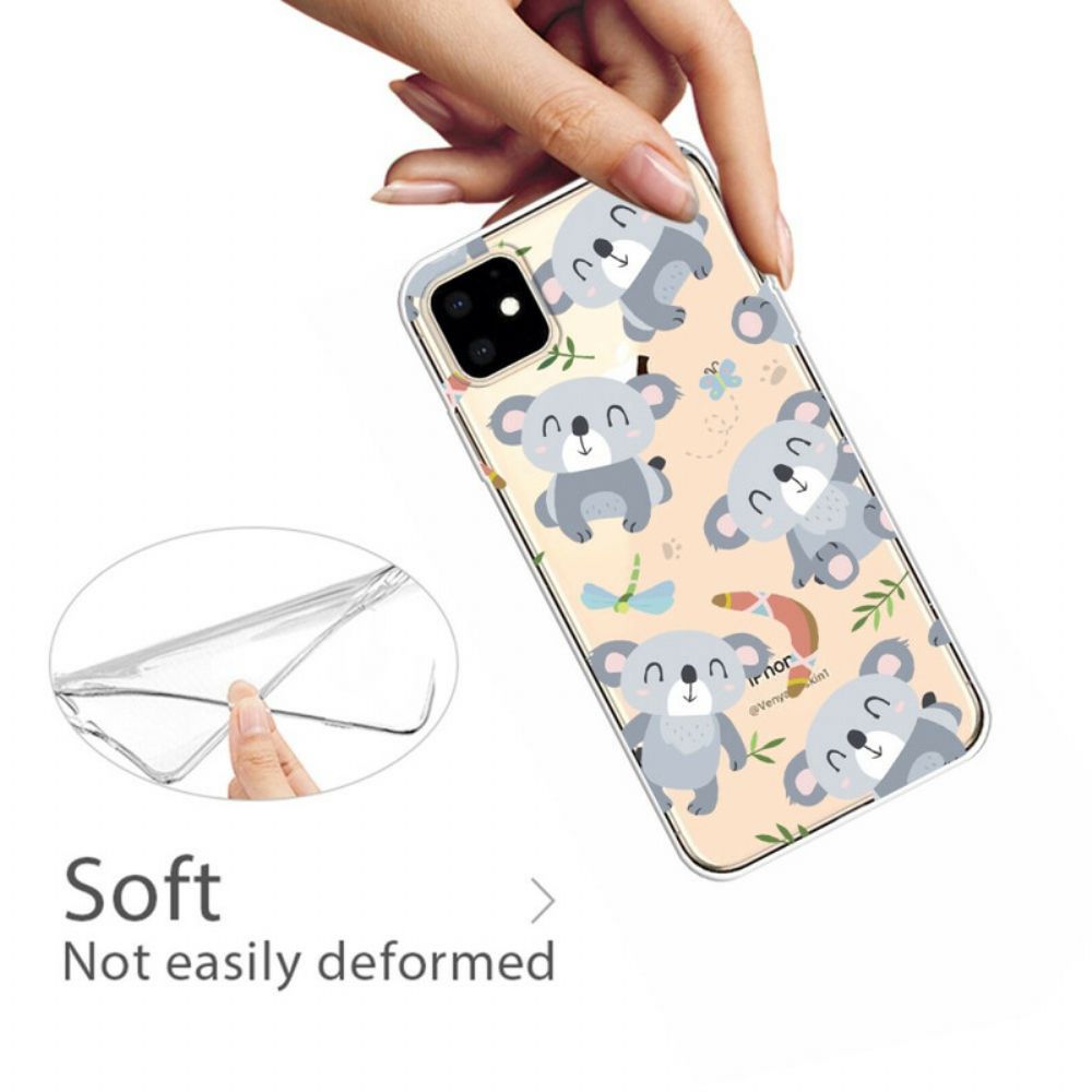 Hoesje voor iPhone 11 Schattige Grijze Koala's