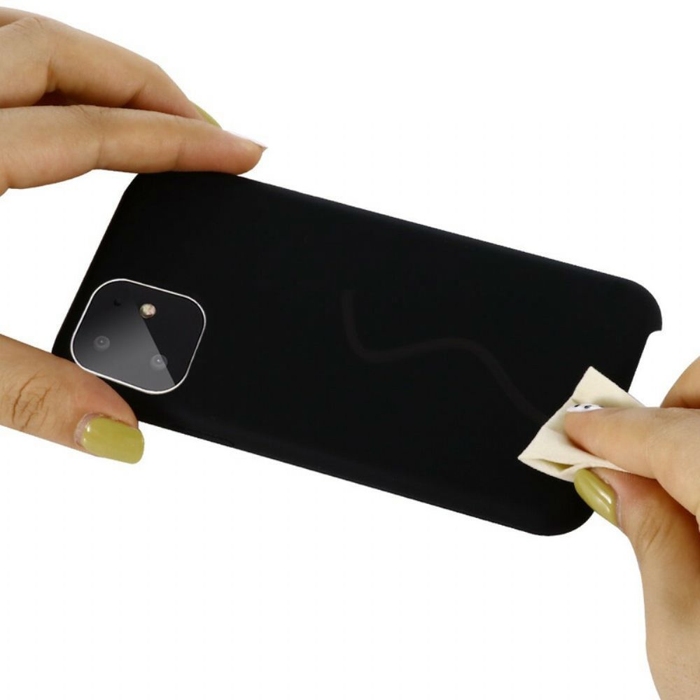 Hoesje voor iPhone 11 Vloeibare Siliconen