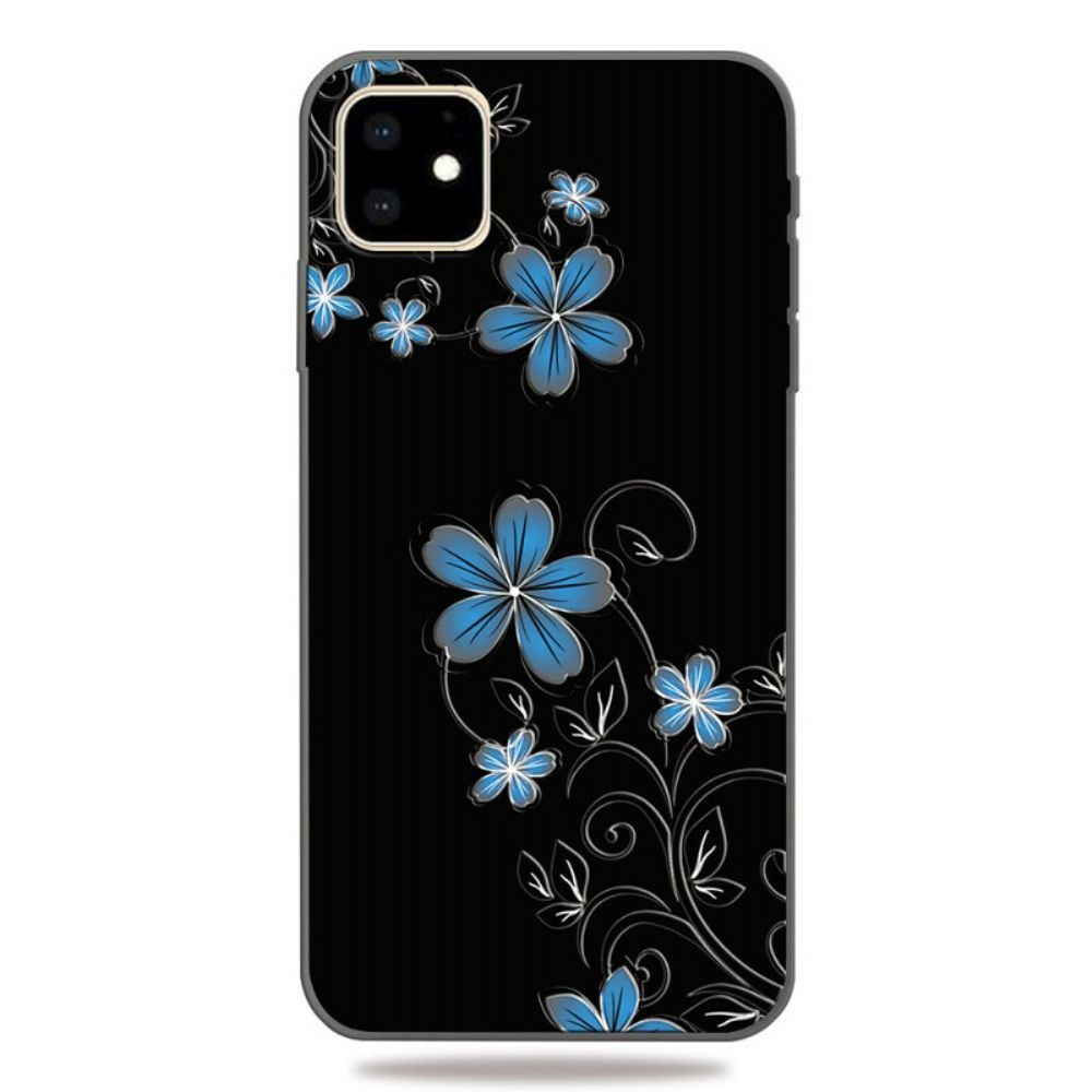 Telefoonhoesje voor iPhone 11 Blauwe Bloemen