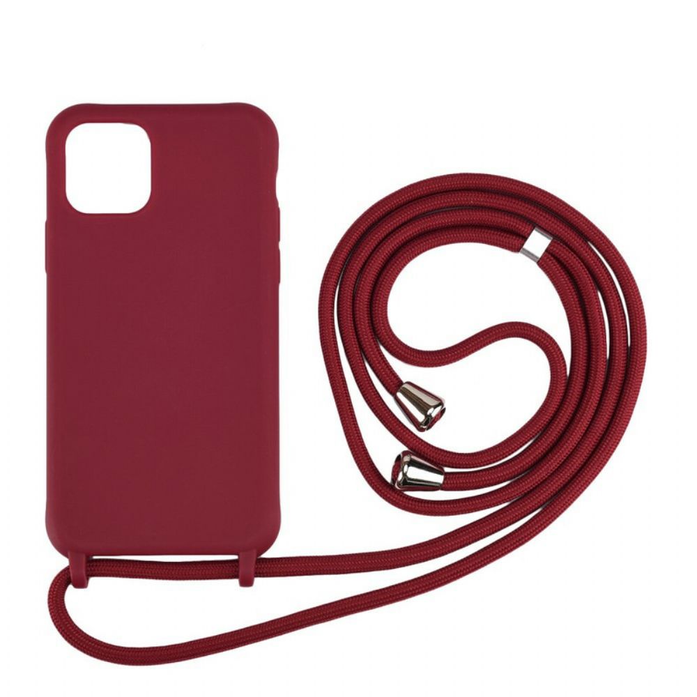 Telefoonhoesje voor iPhone 11 Siliconen En Koord