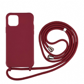 Telefoonhoesje voor iPhone 11 Siliconen En Koord