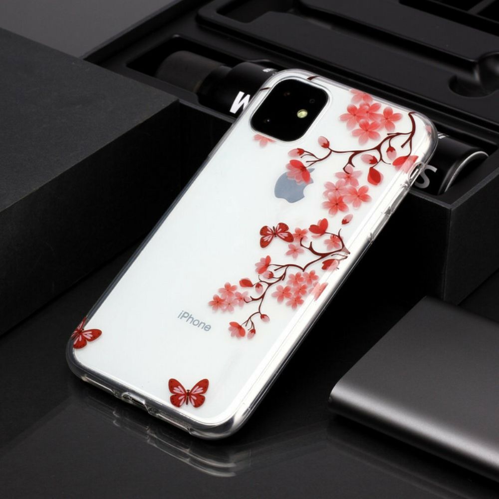 Telefoonhoesje voor iPhone 11 Vlindertak Transparant