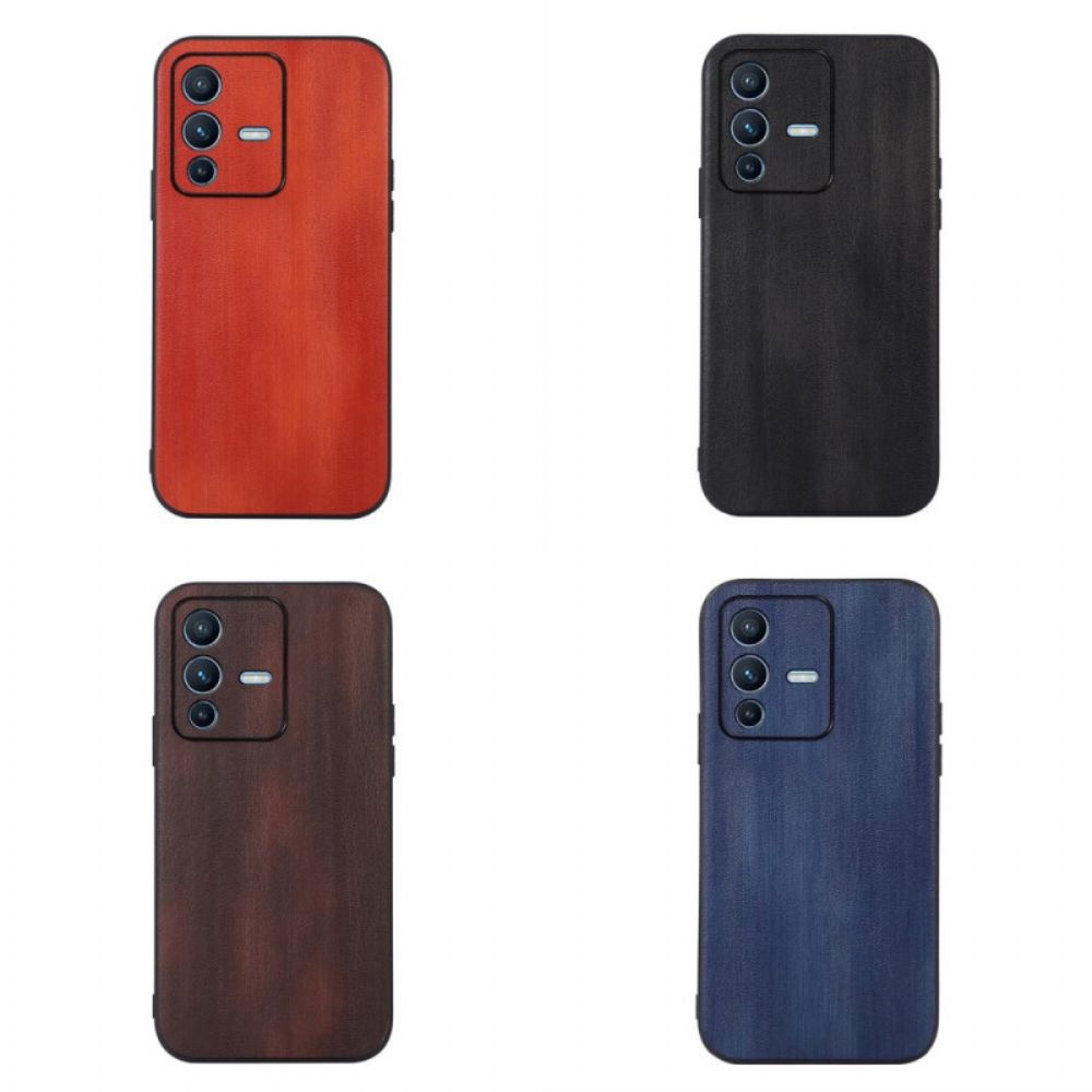 Hoesje voor Vivo V23 5G Ledereffect