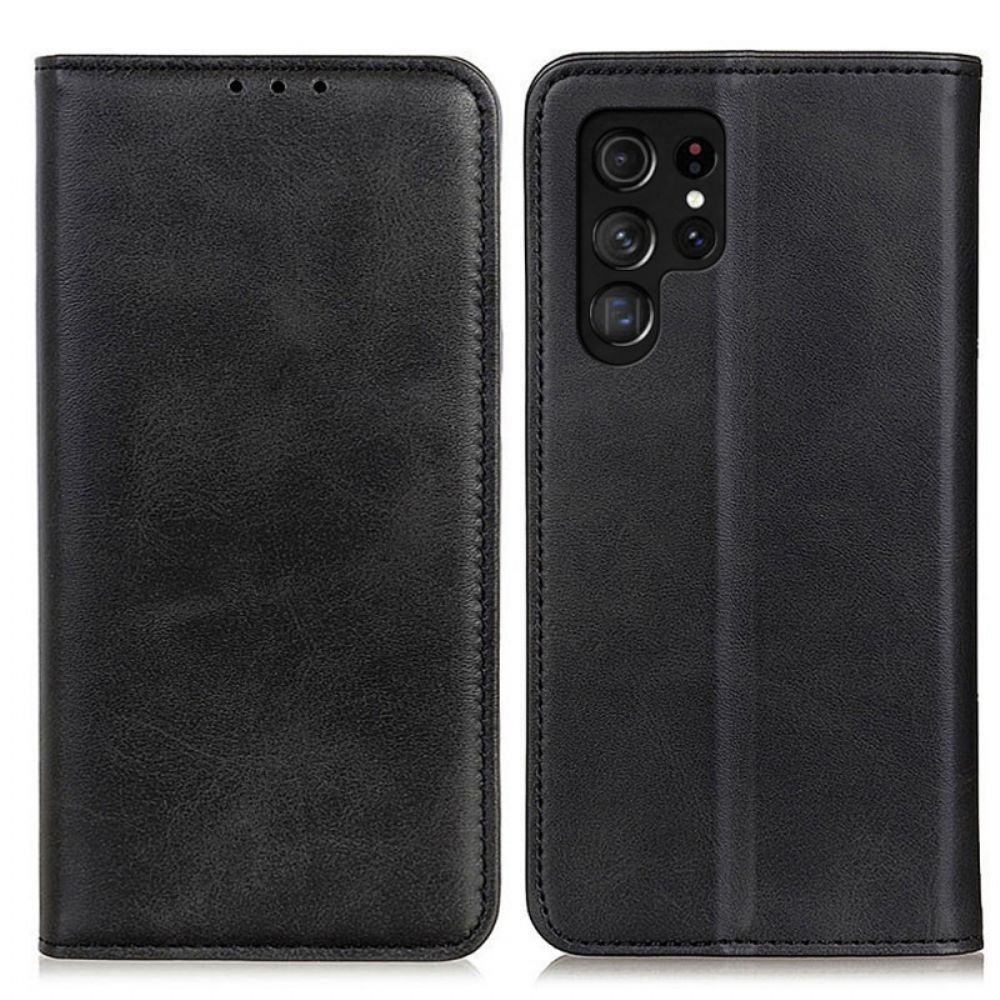 Bescherming Hoesje voor Samsung Galaxy S22 Ultra 5G Folio-hoesje Elegantie Splitleer
