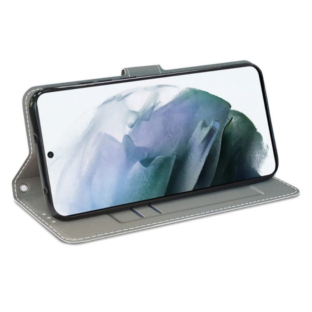 Flip Case voor Samsung Galaxy S22 Ultra 5G Chocolade