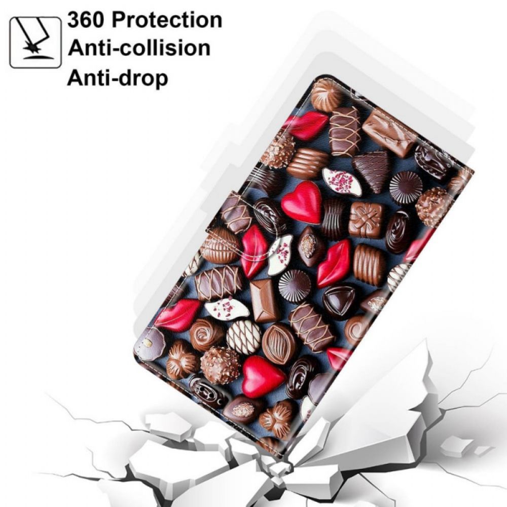 Flip Case voor Samsung Galaxy S22 Ultra 5G Chocolade