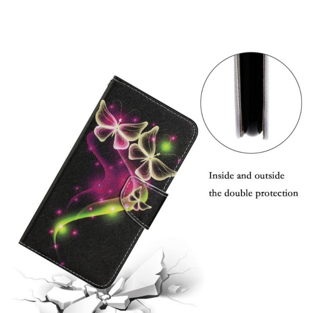 Flip Case voor Samsung Galaxy S22 Ultra 5G Magische Vlinders