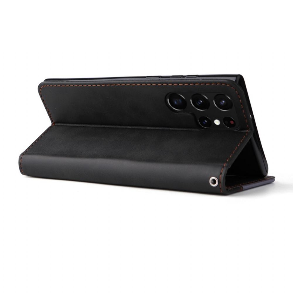 Flip Case voor Samsung Galaxy S22 Ultra 5G Tweekleurig