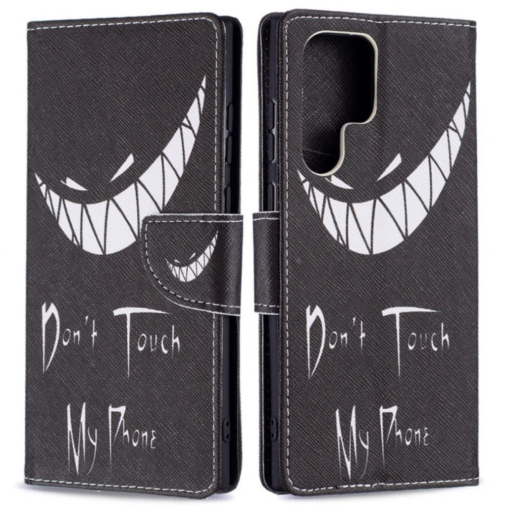 Folio-hoesje voor Samsung Galaxy S22 Ultra 5G Duivelstelefoon
